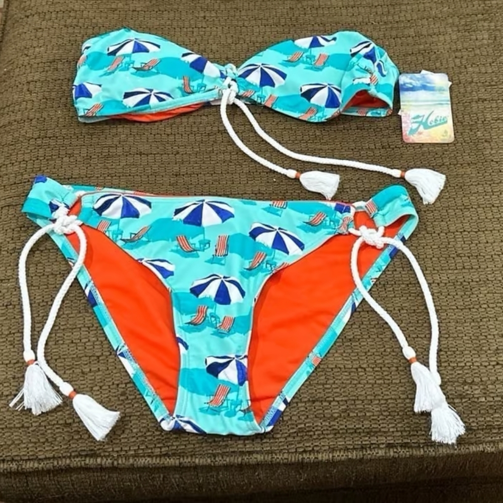Hobie Blue and Orange Bikini Set